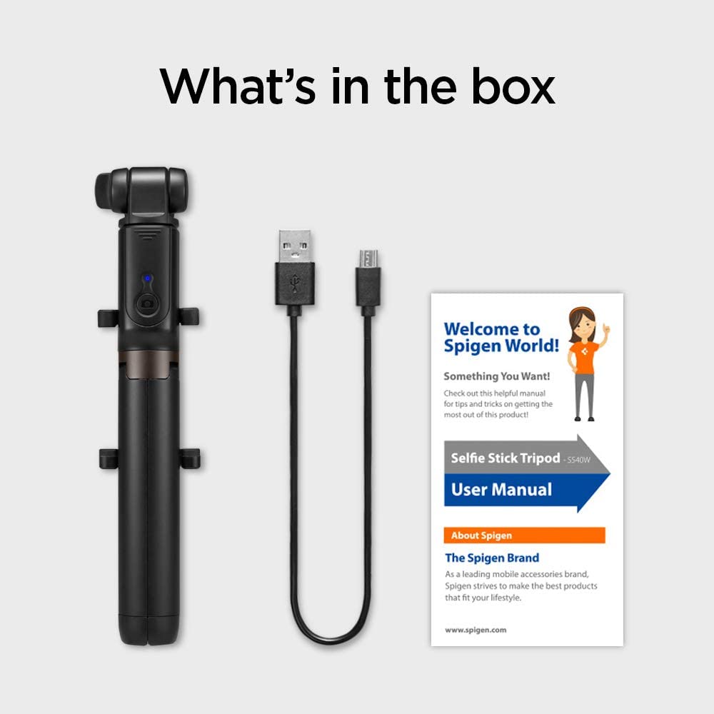 Spigen S540W Velo bluetooth selfiebot és tripod fekete-2