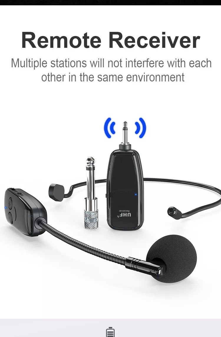 HG UHF12 vezeték nélküli UHF fejhallgató mikrofon-2