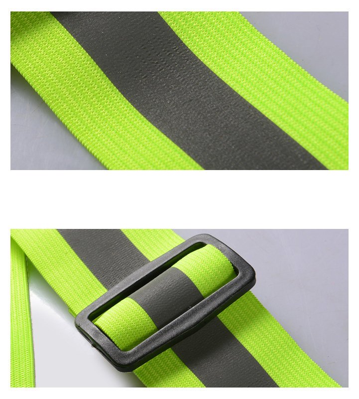 Uniszex állítható, fényvisszaverő biztonsági heveder, mellény sárga-2