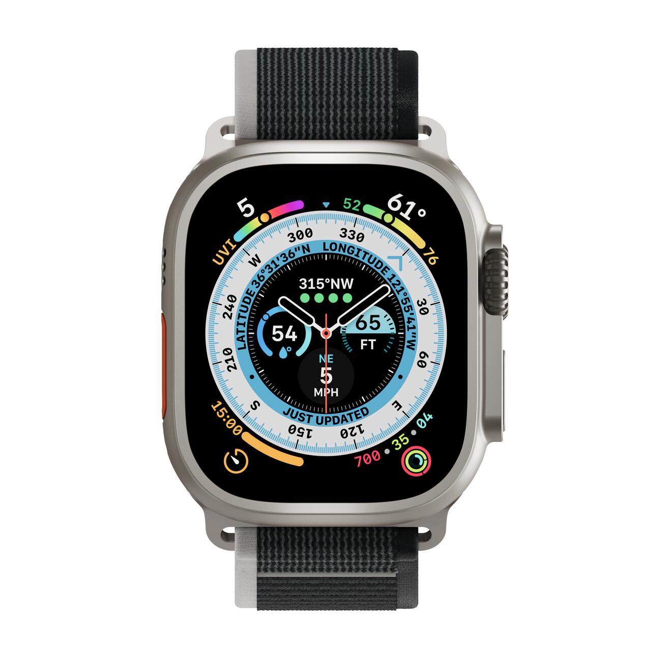 Apple Watch 4/5/6/7/8/SE/Ultra (42/44/45/49mm) Next One Athletic Loop óraszíj fekete