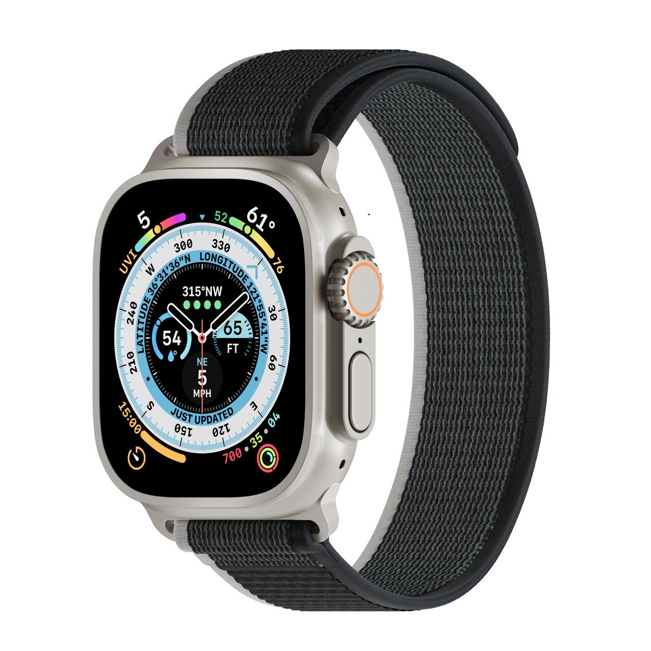 Apple Watch 4/5/6/7/8/SE/Ultra (42/44/45/49mm) Next One Athletic Loop óraszíj fekete
