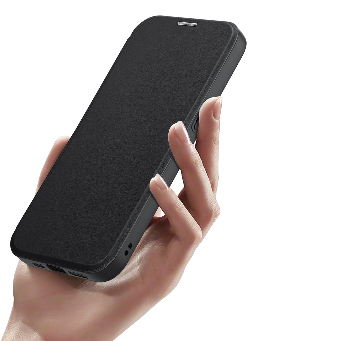 iPhone 15 Pro Dux Ducis Skin X Pro Magsafe mágneses fliptok fekete