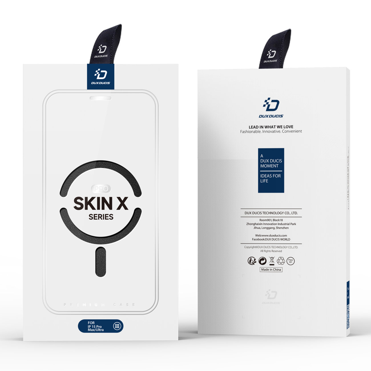 iPhone 15 Pro Dux Ducis Skin X Pro Magsafe mágneses fliptok fekete