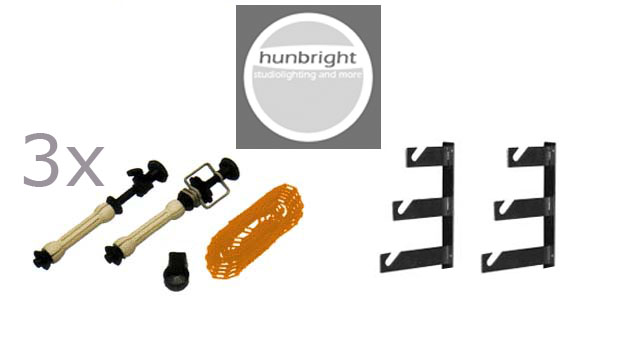 HT Hunbright 3 fakkos fali háttértartó tekercselőkkel-0