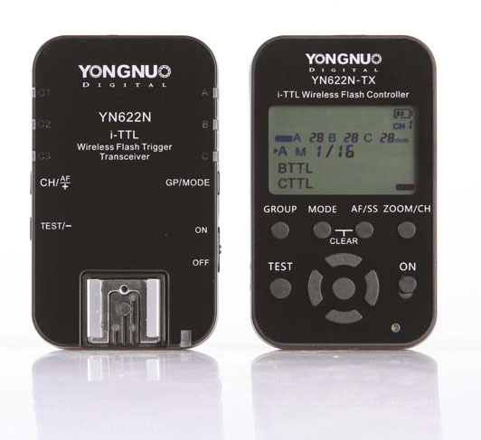 Yongnuo YN 622 N TX KIT TTL vaku kioldó Nikon iTTL rendszerhez-0