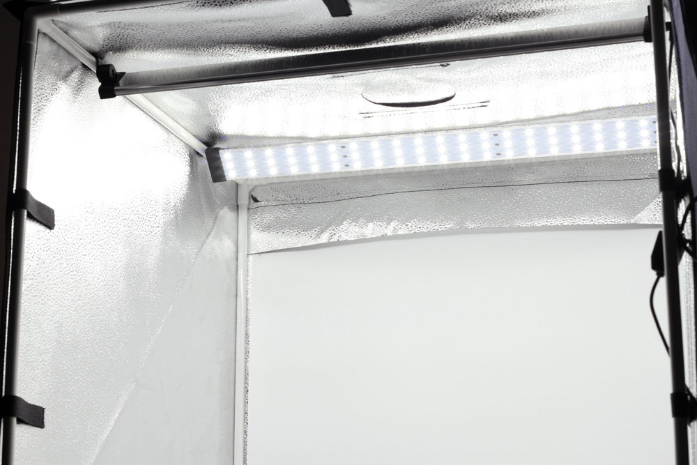 LED lámpás tárgyfotó sátor végtelen háttérrel 80x80x80 cm dimmelhető-1