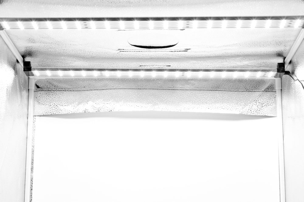 LED lámpás tárgyfotó sátor végtelen háttérrel 80x80x80 cm dimmelhető-3