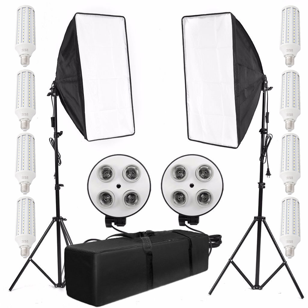 VLOG advanced NL 8x 36W Dupla LED lámpás Szoftbox szett hordtáskában-0