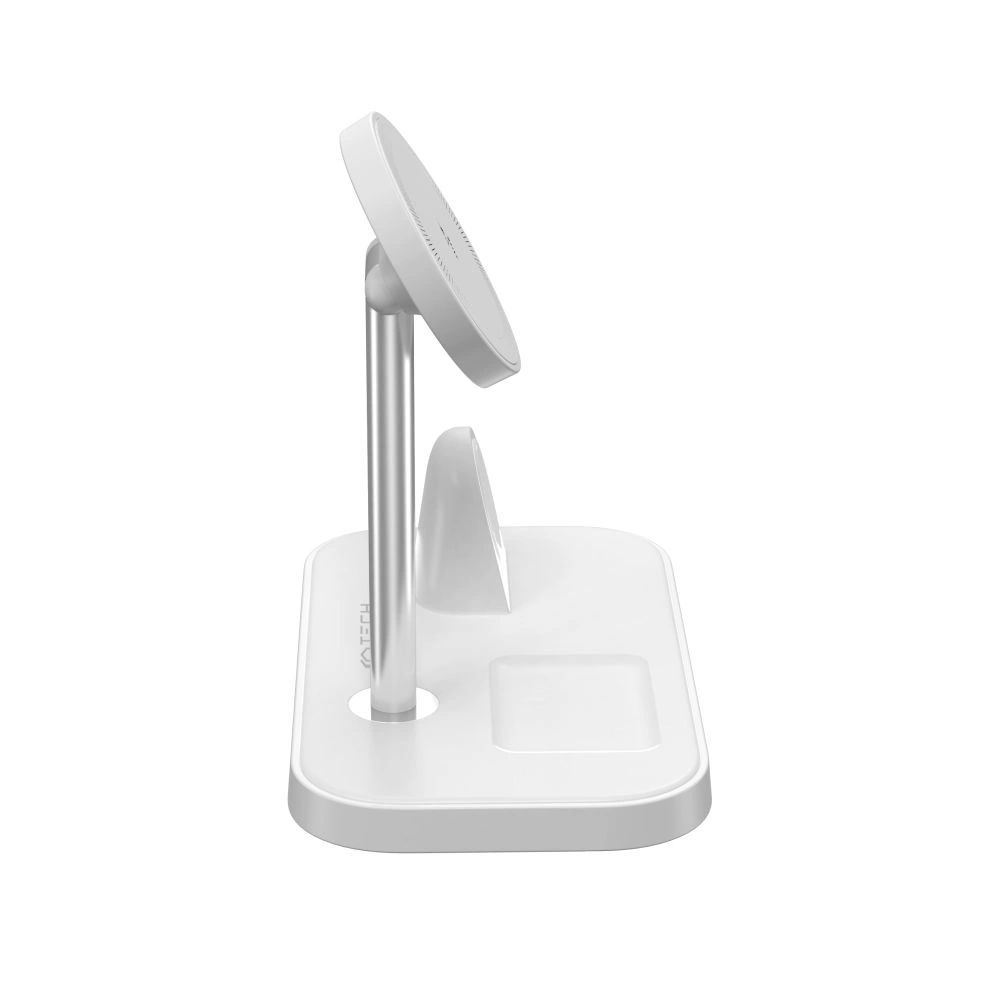Tech-Protect QI15W-A22 induktív MagSafe töltő 3in1 MagSafe állvánnyal okostelefonhoz / Apple Watch-hoz / AirPods-hoz - fehér-3