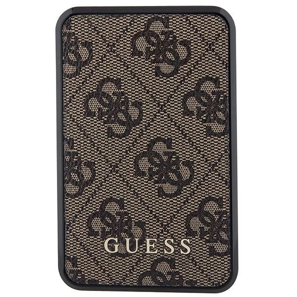 Guess Powerbank 18W GUPB10DP4GEGW 10000mAh barna/barna 4G Bőr Fém Logó-1