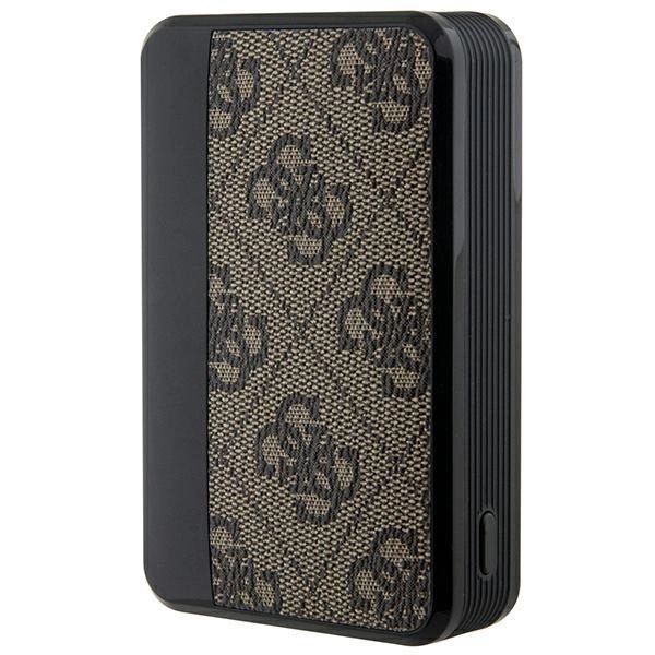Guess Powerbank 18W GUPB10DP4GEGW 10000mAh barna/barna 4G Bőr Fém Logó-4