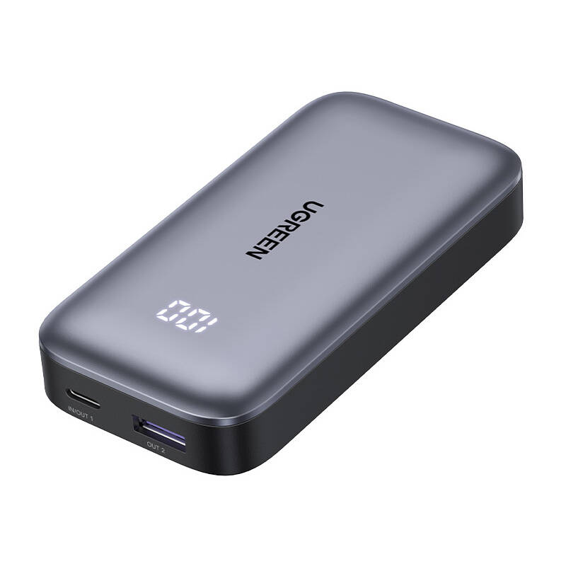 Powerbank 10000mAh Ugreen Nexode PB502, USB + USB-C, 30W PD (fekete)-0