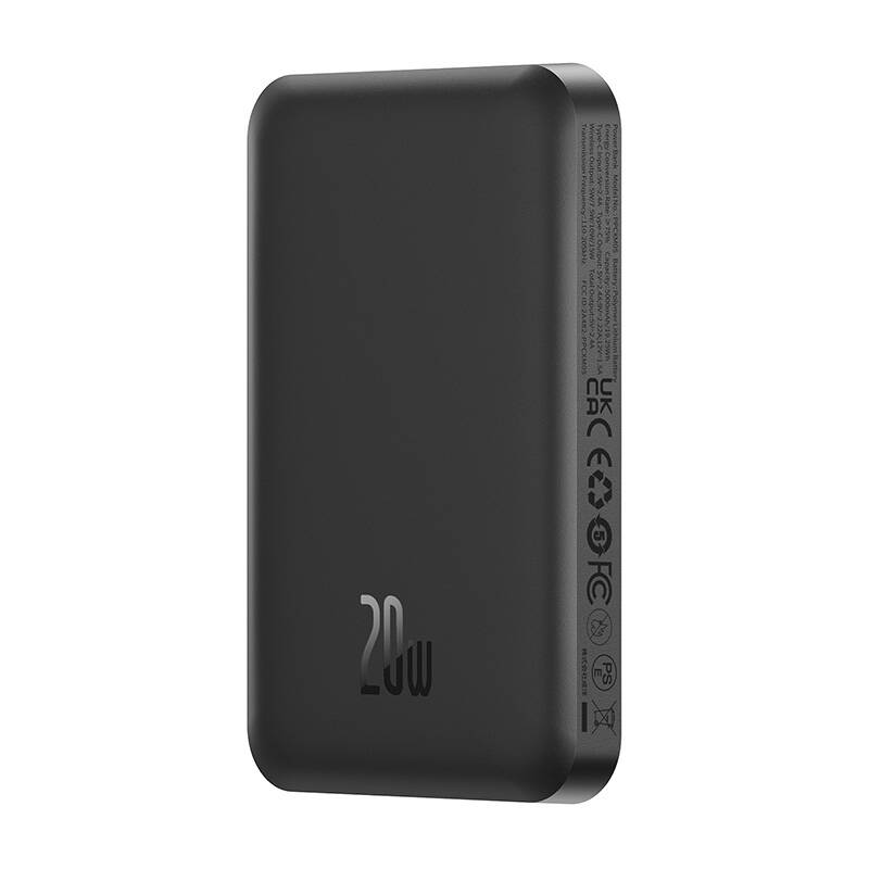 Baseus Mágneses Mini Powerbank, 5000mAh, USB-C 20W (fekete)-6
