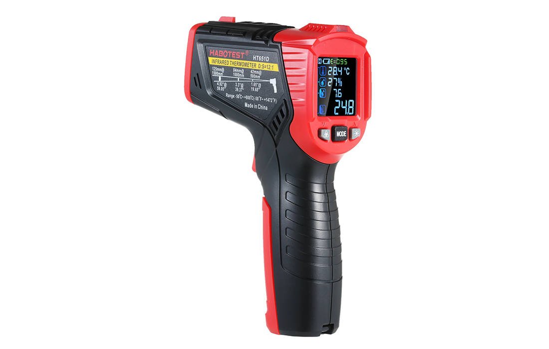 Habotest HT651D digitális lézeres pirométer, páratartalom mérő-0