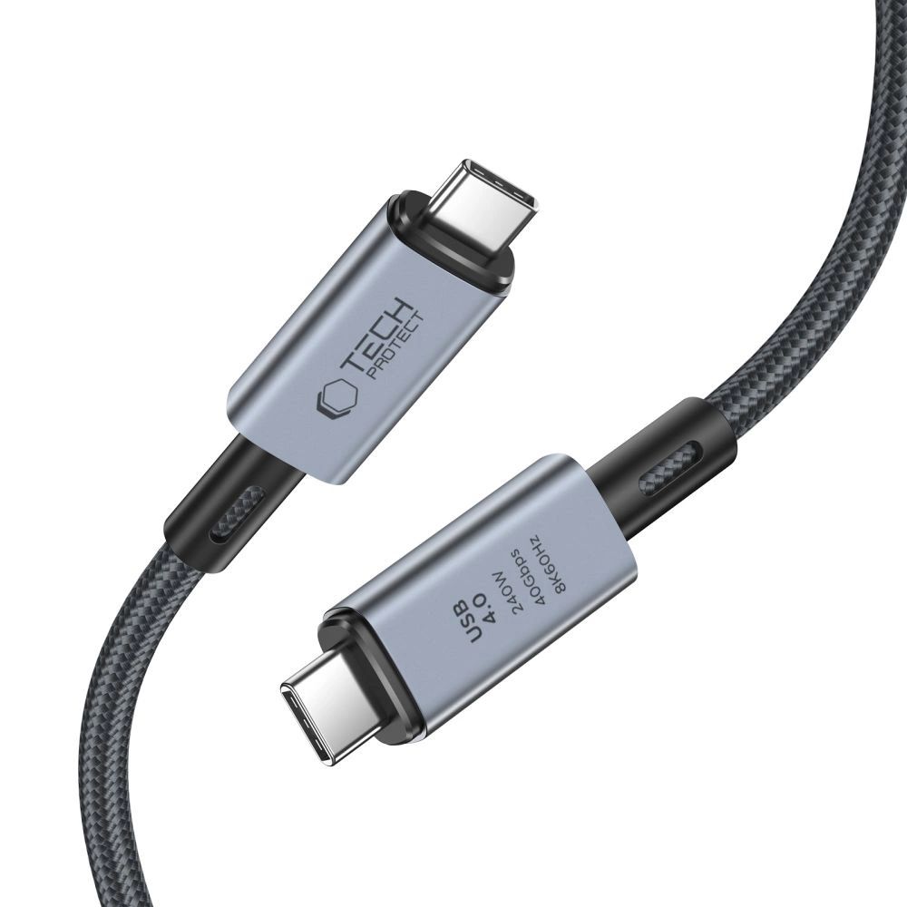 Tech-Protect UltraBoost Max USB-C 4.0 / USB-C 4.0 PD 240W 8K 40Gbps 2m kábel - szürke-2