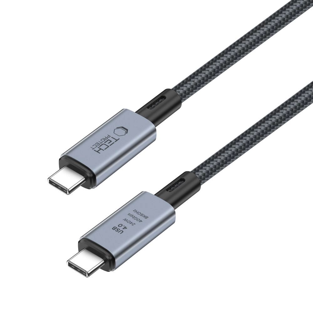 Tech-Protect UltraBoost Max USB-C 4.0 / USB-C 4.0 PD 240W 8K 40Gbps 2m kábel - szürke-3
