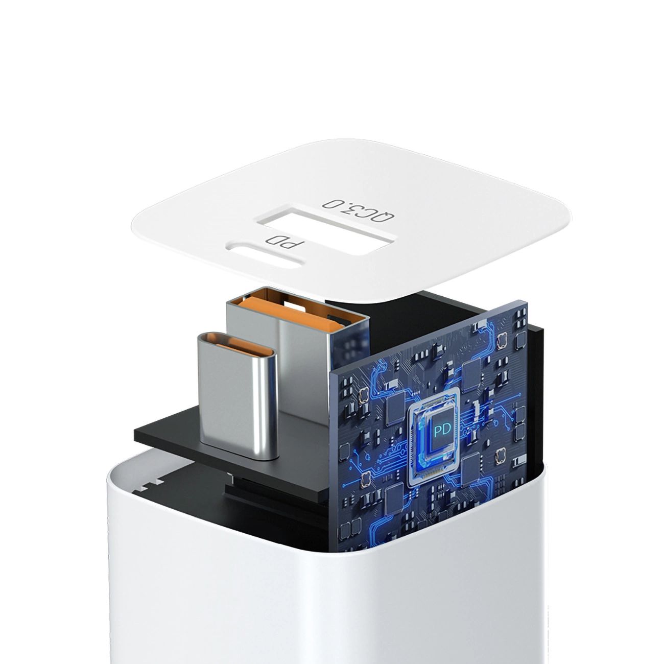 Wozinsky CMWCW 20W USB-C / USB-A hálózati töltő - fehér-7