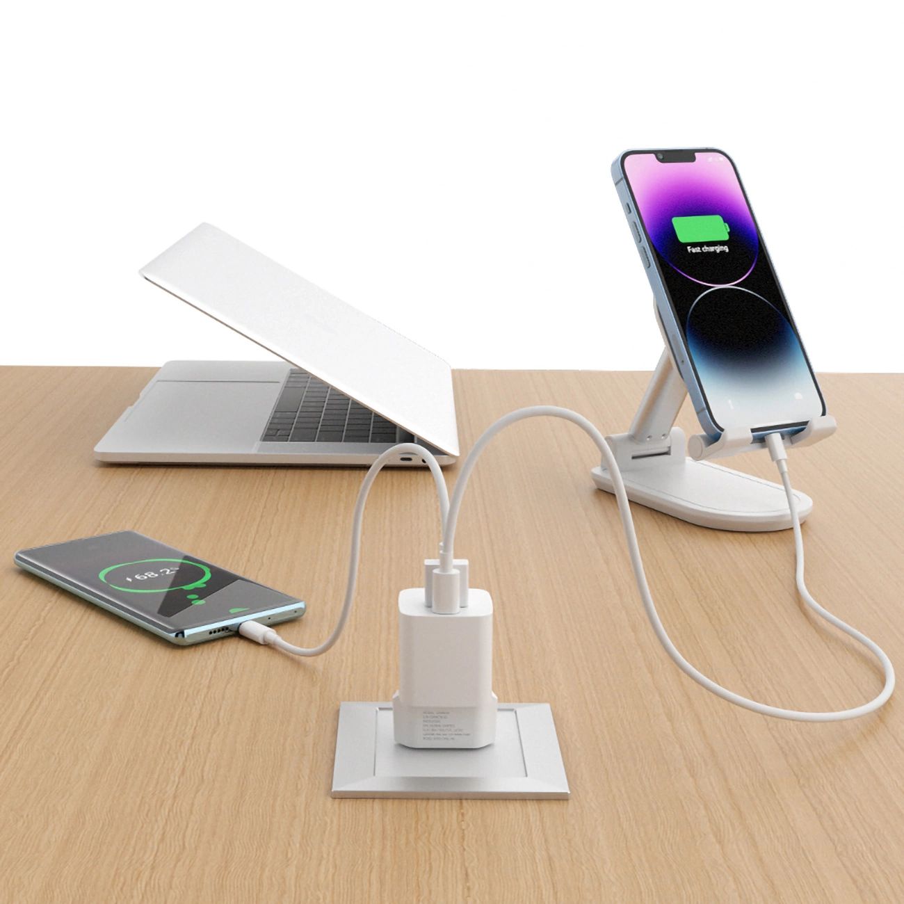 Wozinsky CMWCW 20W USB-C / USB-A hálózati töltő - fehér-2