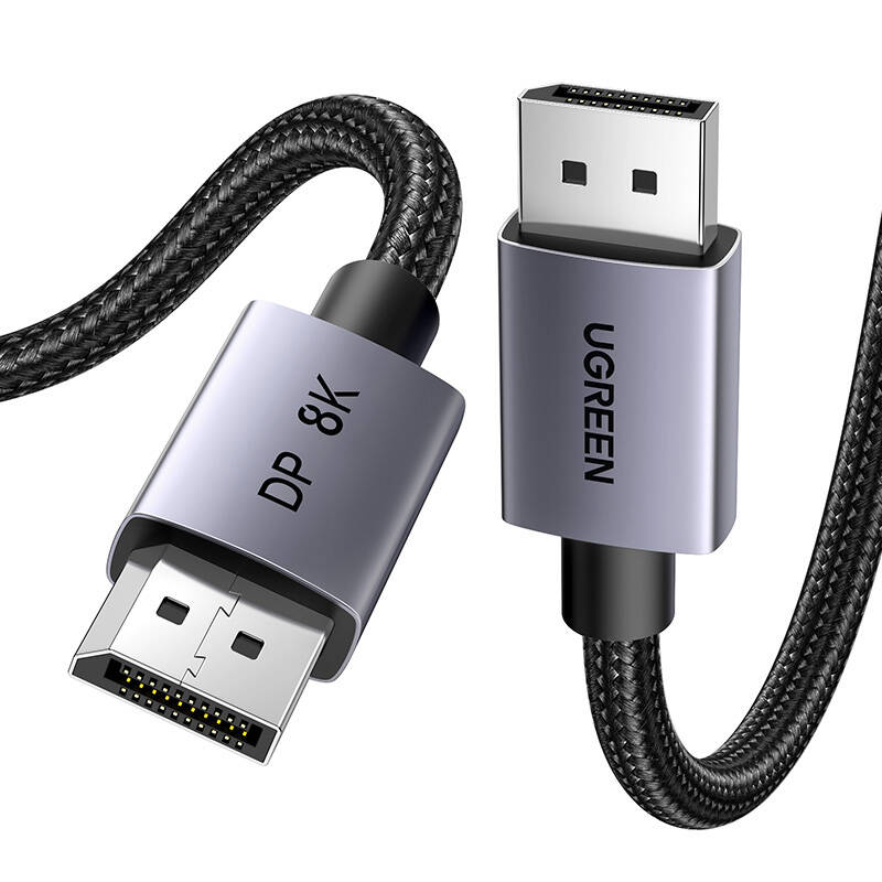 DisplayPort 1.4 Kábel Ugreen DP120, 8K 60Hz, 32.4Gbps, 2m (fekete)-1