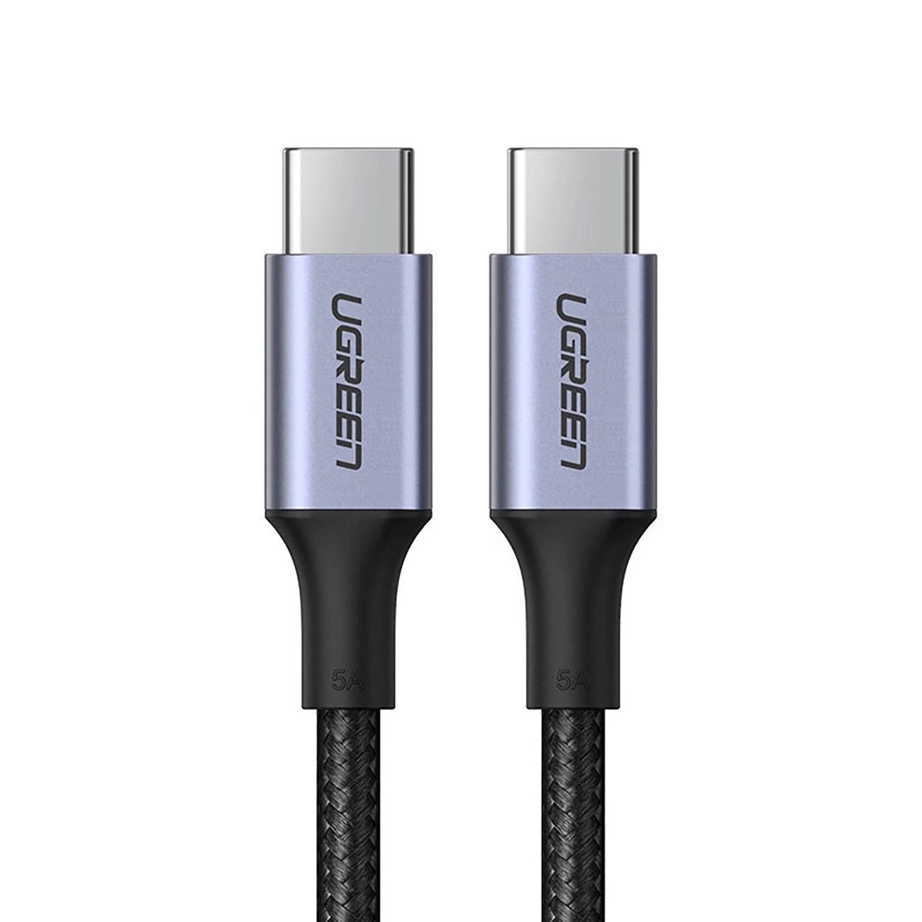 Ugreen US316 70428 USB-C - USB-C PD QC FCP kábel 100W 5A 480Mb/s 1.5m - szürke-0