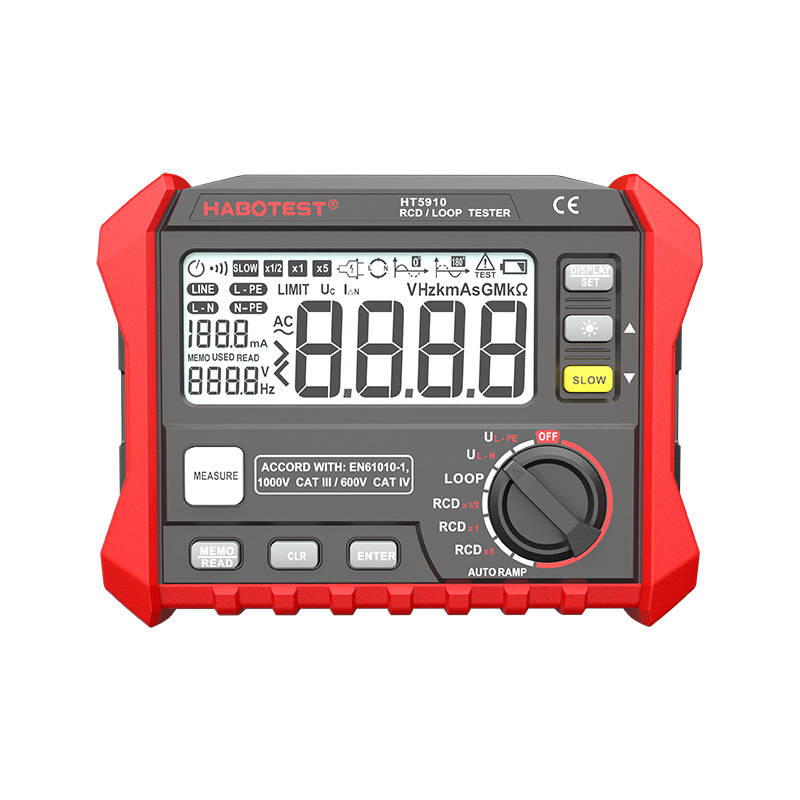Digitális RCD / Hurokellenállás Mérő Habotest HT5910-0