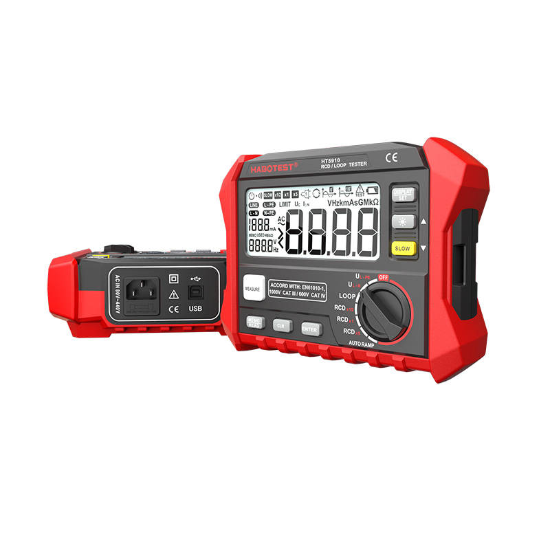 Digitális RCD / Hurokellenállás Mérő Habotest HT5910-1