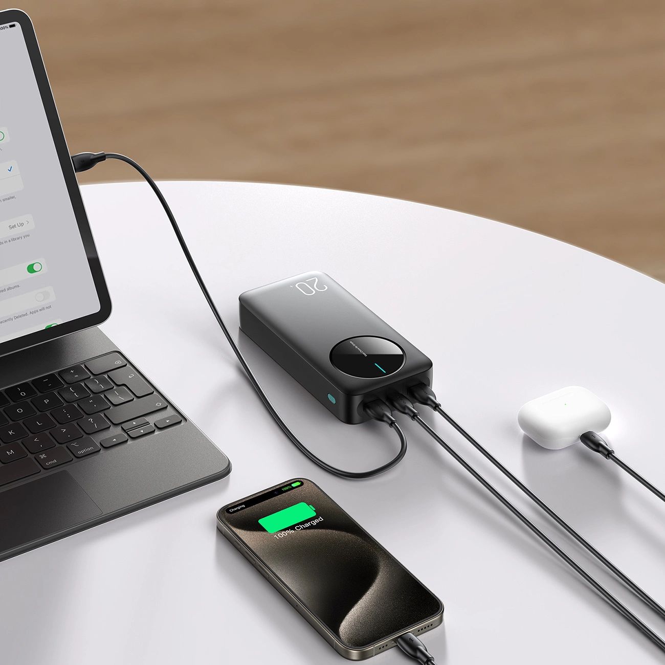 Powerbank Joyroom JR-PBF14 20000mAh 2.4A 2x USB-A 1x USB-C - fekete-5