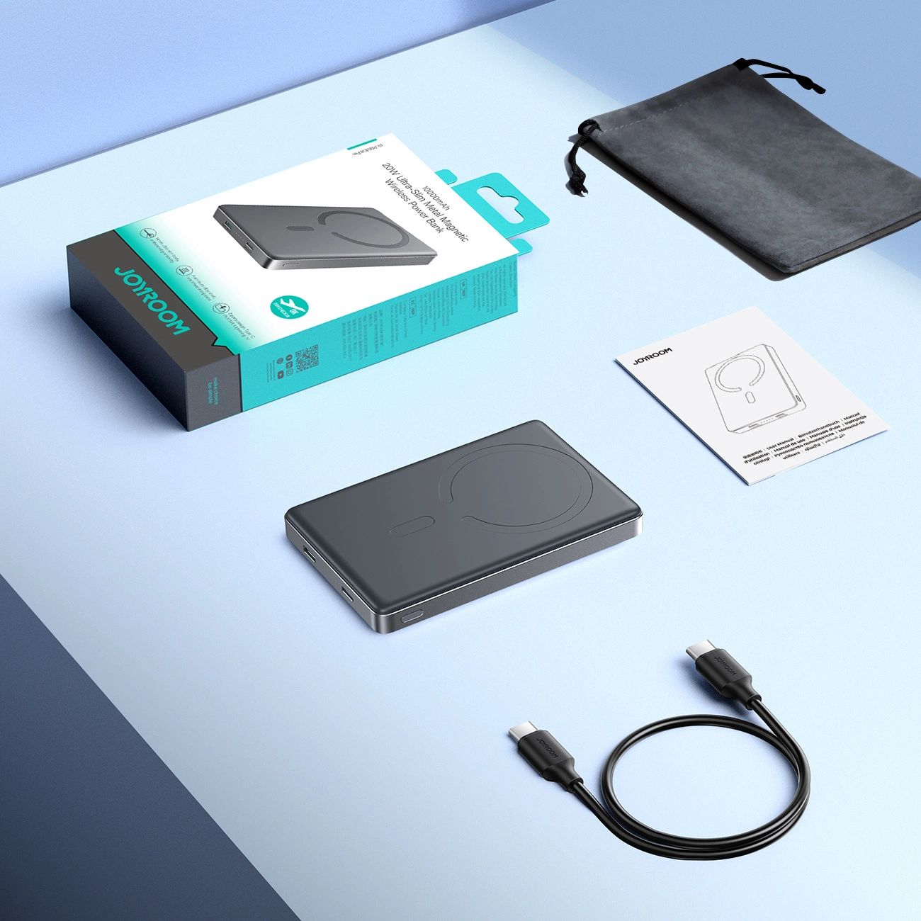 Powerbank Joyroom JR-PBM08 Pro 10000mAh - szürke Magsafe-6