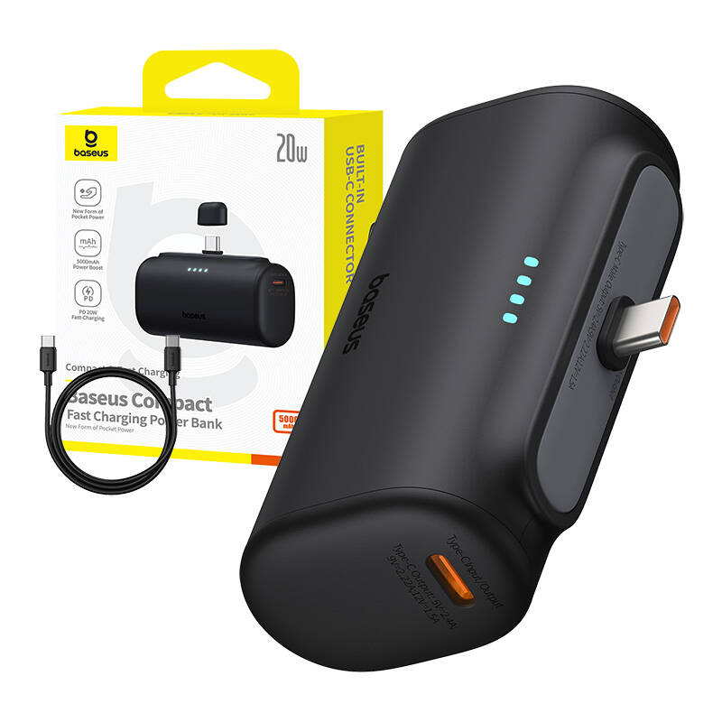Baseus Compact Powerbank gyors töltés Type-C Edition 5000mAh 20W-8