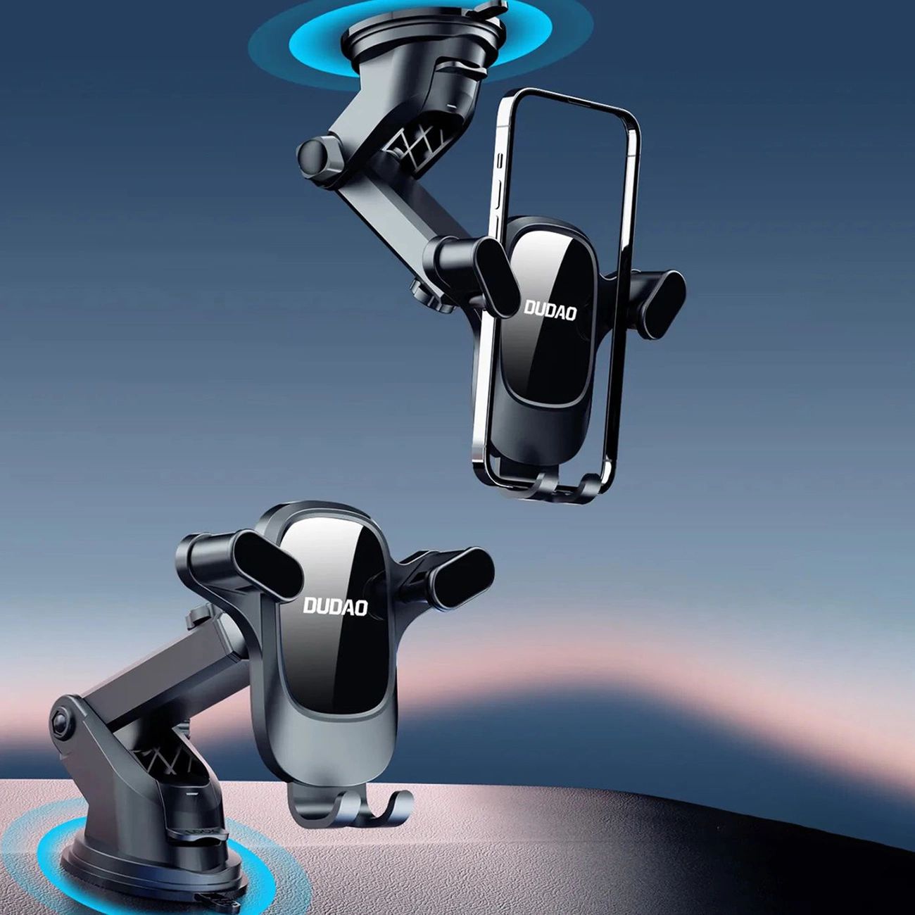 Dudao F5Pro műszerfalra és ablakra erősíthető autós telefontartó - fekete-6