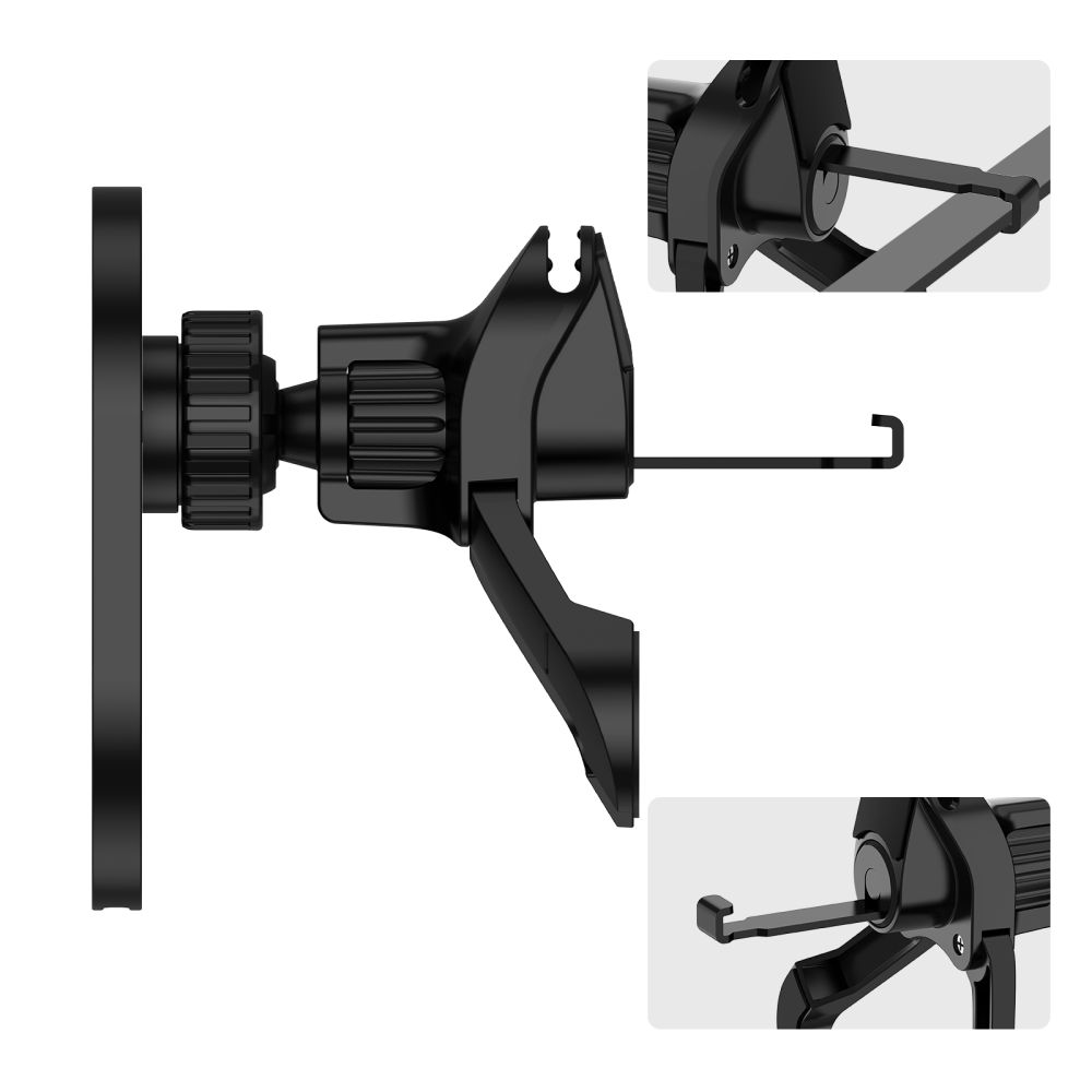 Tech-protect Mm15w-v6 Mágneses Magsafe Stabil Szellőzőrácsos Autós Tartó Vezeték Nélküli Töltő 15W Fekete/fekete-5