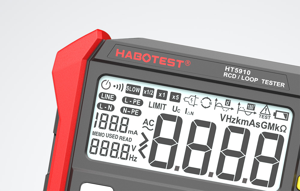 Digitális RCD / Hurokellenállás Mérő Habotest HT5910-3