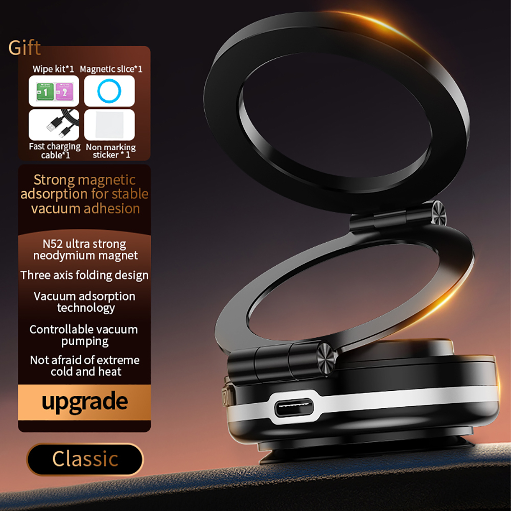 Blavec autós tartó BHV-01 elektromos, vákuumos, mágneses (BHV01-EPMB) fekete-2