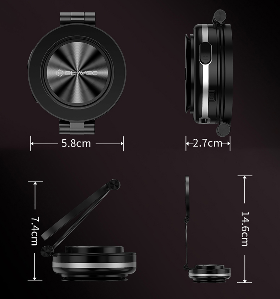 Blavec autós tartó BHV-01 elektromos, vákuumos, mágneses (BHV01-EPMB) fekete-13