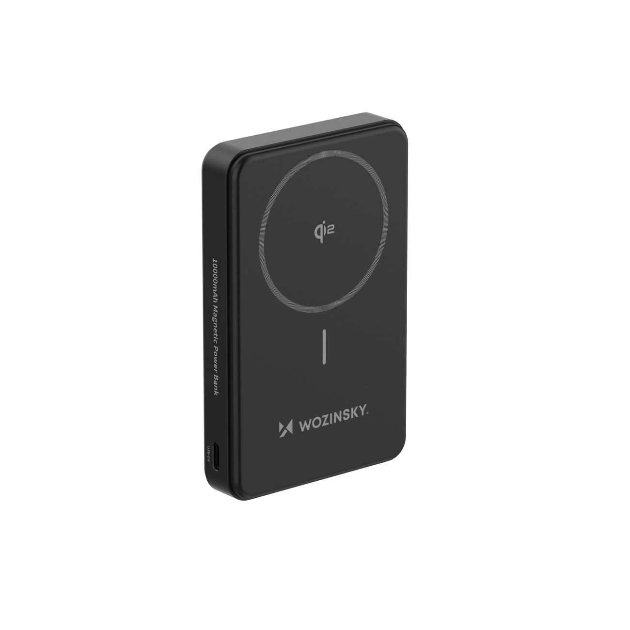 Wozinsky WLWP-10KA0Y3S 22.5W PD Qi2 10000 mAh powerbank támasztékkal, 1x USB-A, 1x USB-C - fekete-0