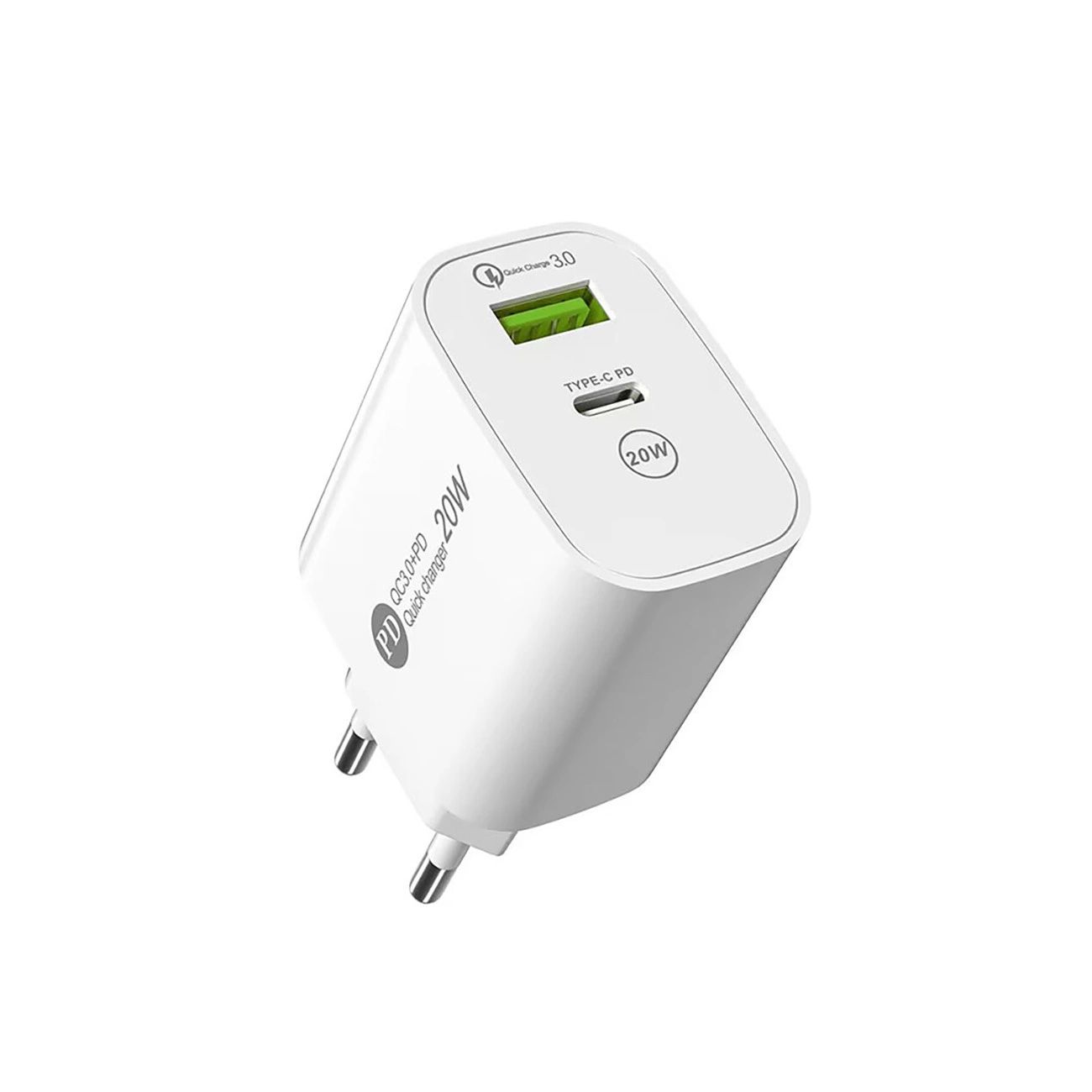 A6MaxL 20W USB-A USB-C Hálózati Töltő 1m USB-C - Lightning Kábellel - Fehér-1