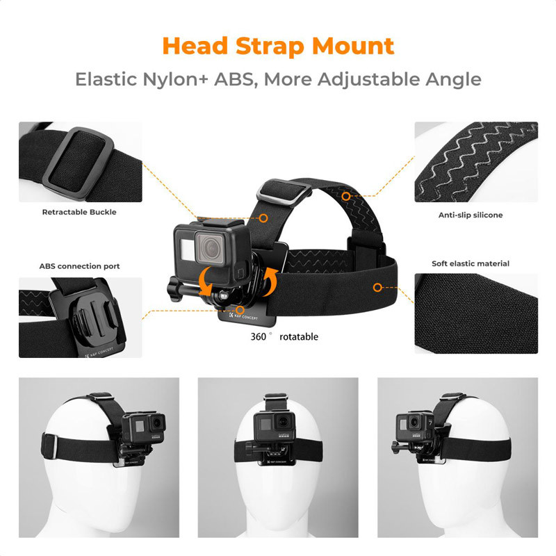 K&F Concept 4-In-1 kiegészítő szett, akciókamerához-4