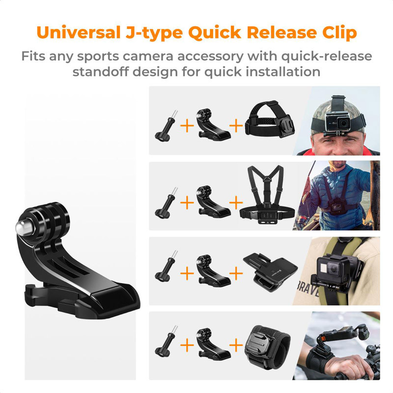 K&F Concept 4-In-1 kiegészítő szett, akciókamerához-5