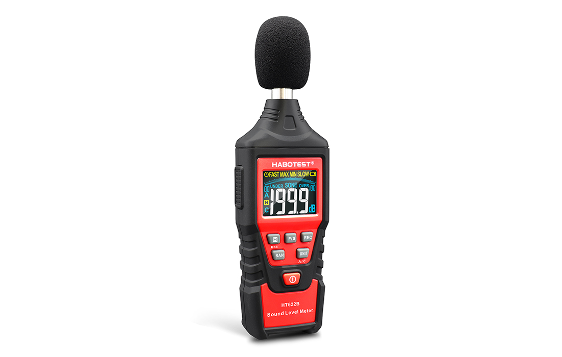 Habotest HT622B USB A/C digitális decibel mérő, zajszintmérő-4