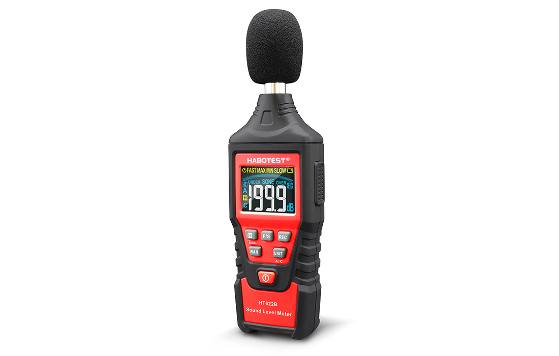 Habotest HT622B USB A/C digitális decibel mérő, zajszintmérő-5
