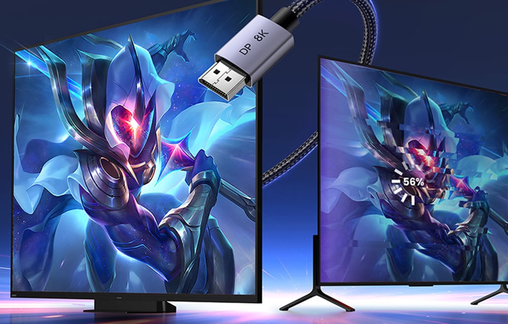 DisplayPort 1.4 Kábel Ugreen DP120, 8K 60Hz, 32.4Gbps, 2m (fekete)-5