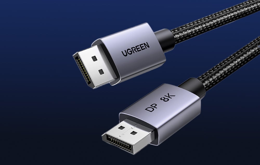 DisplayPort 1.4 Kábel Ugreen DP120, 8K 60Hz, 32.4Gbps, 2m (fekete)-4