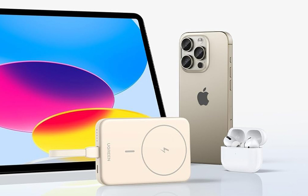 Ugreen mágneses power bank 10000mAh 20W USB-C kábellel-2