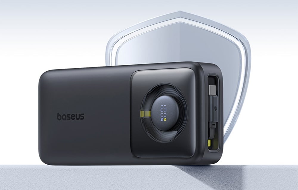 Baseus Free2Pull 20000mAh 65W powerbank + kábel (fekete)-4