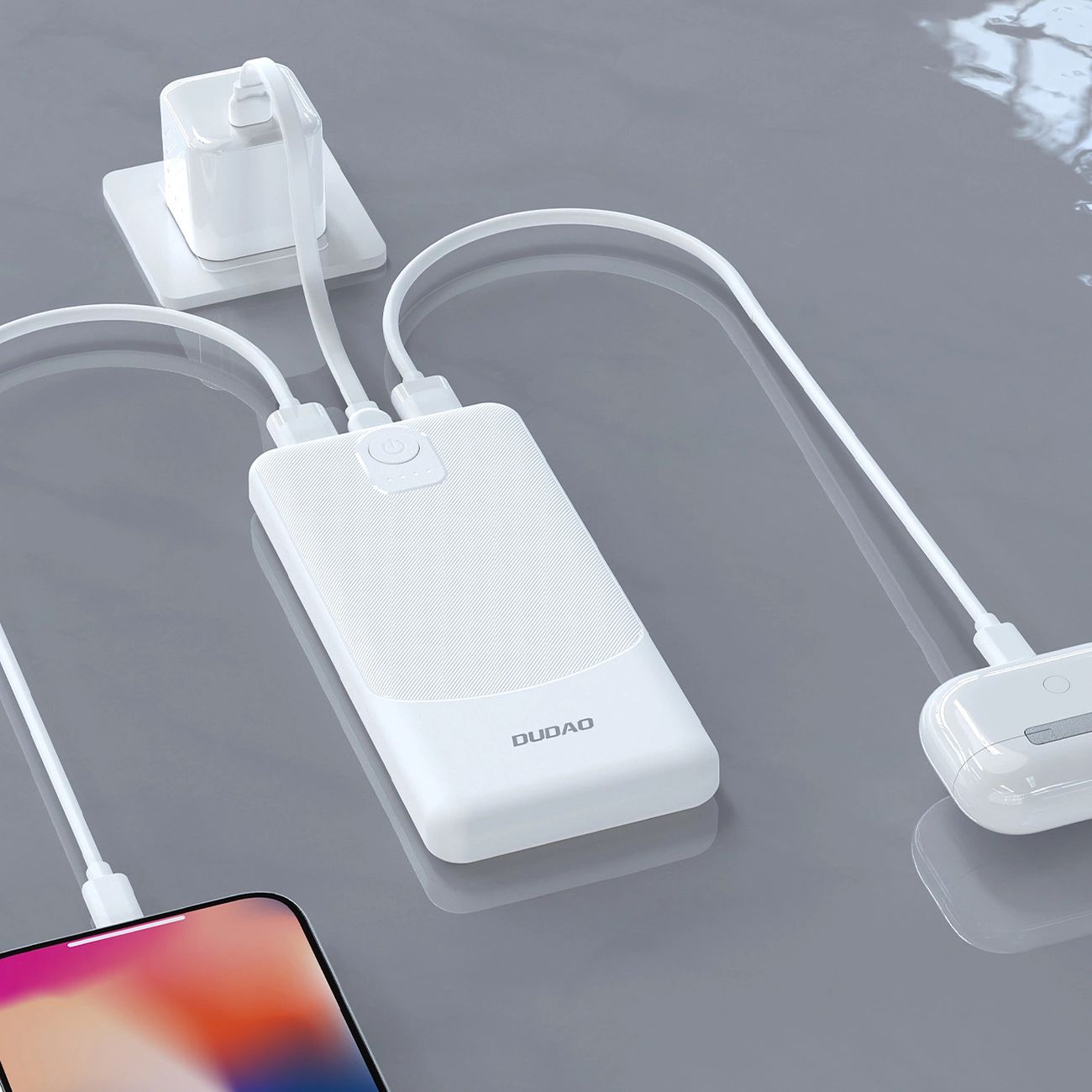 Powerbank Dudao K10 10000mAh 2.4A 2 x USB-A - fekete-5
