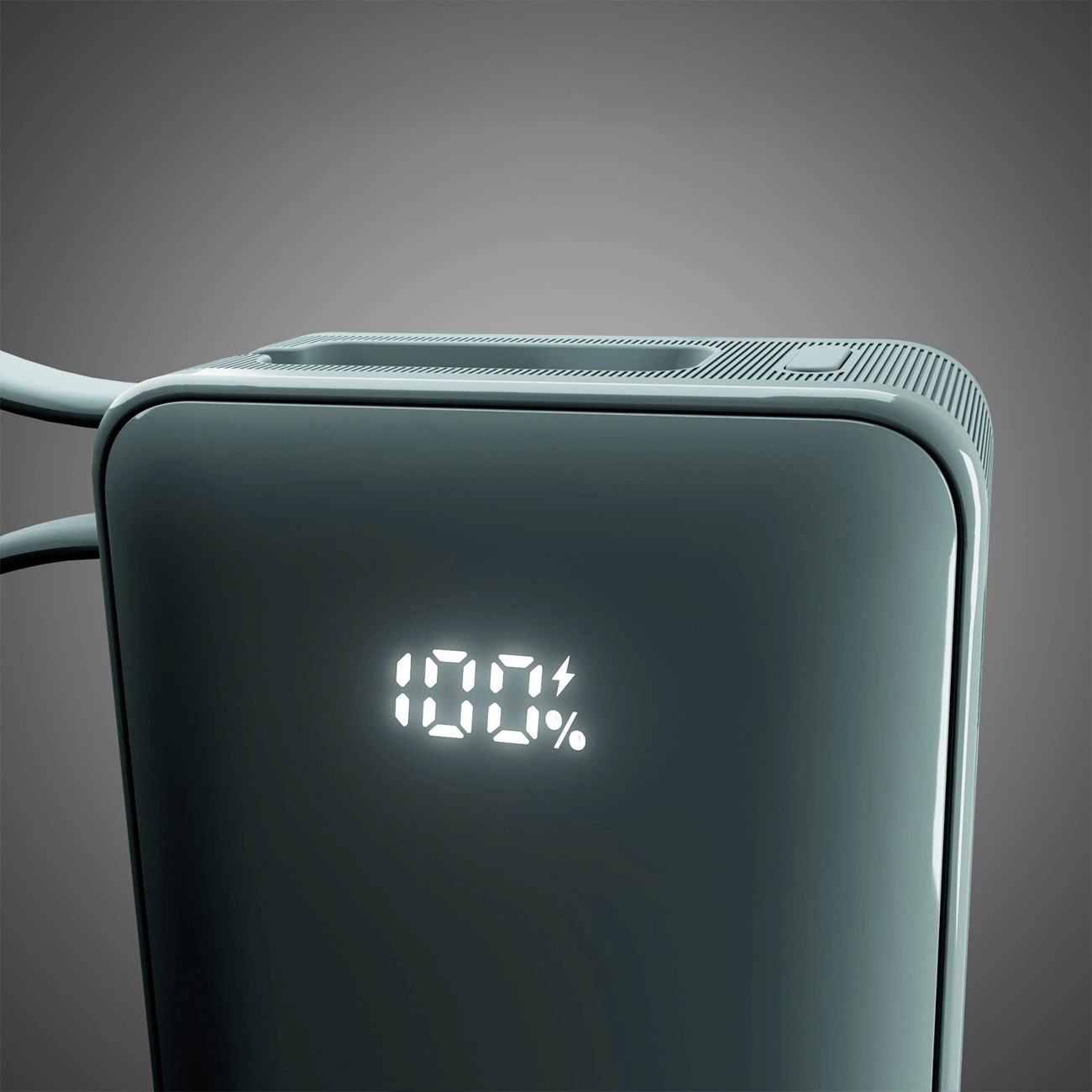 Powerbank SBS 10000 mAh 20W beépített USB-C kábellel és digitális kijelzővel - szürke-7