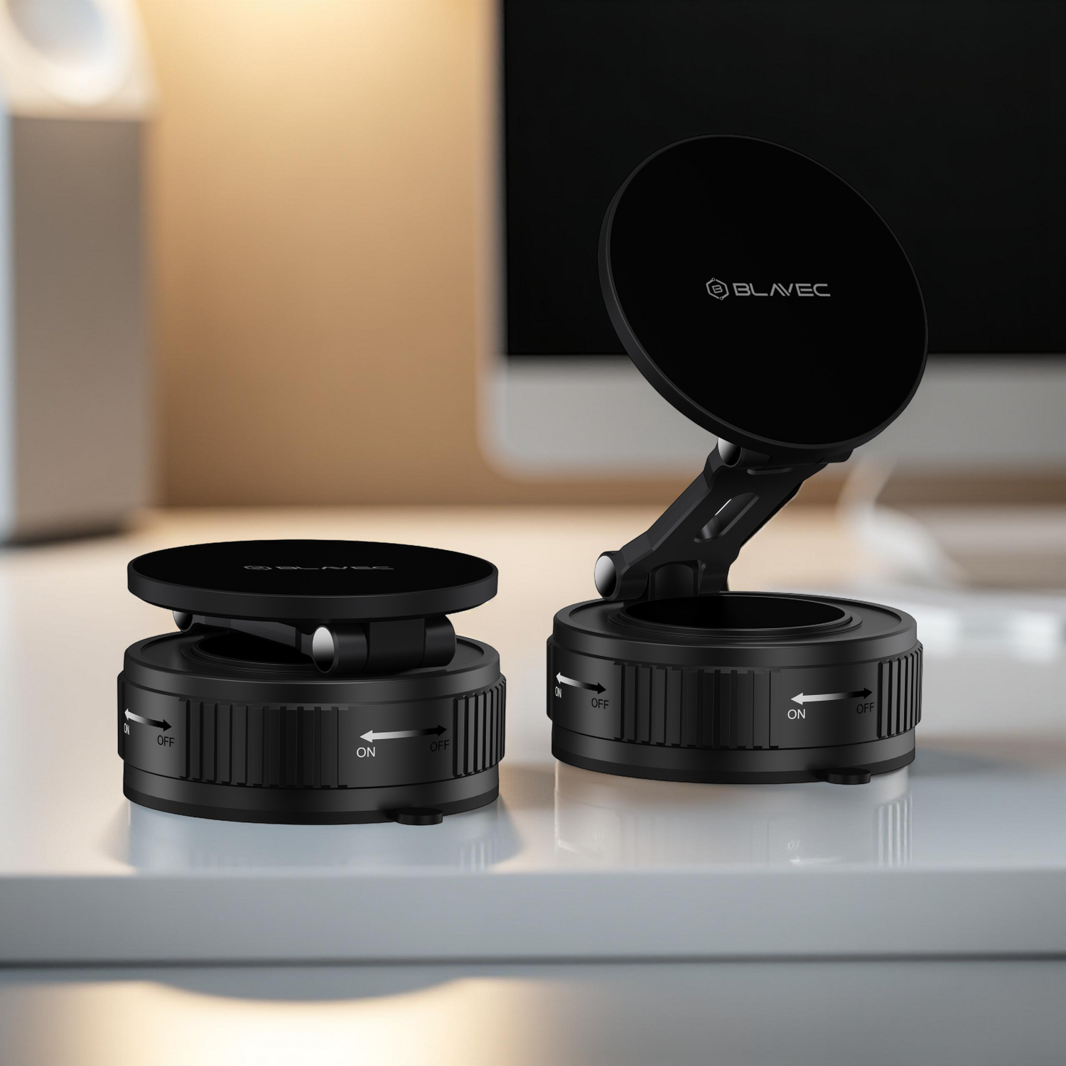 Blavec autós tartó BHV-02 vákuumos, mágneses (BHV02-PMB) fekete-1