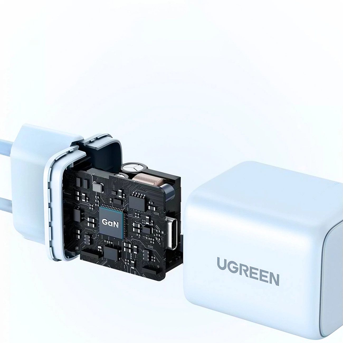 Ugreen X512 20W GaN 1x USB-C Fali Töltő - Kék-4