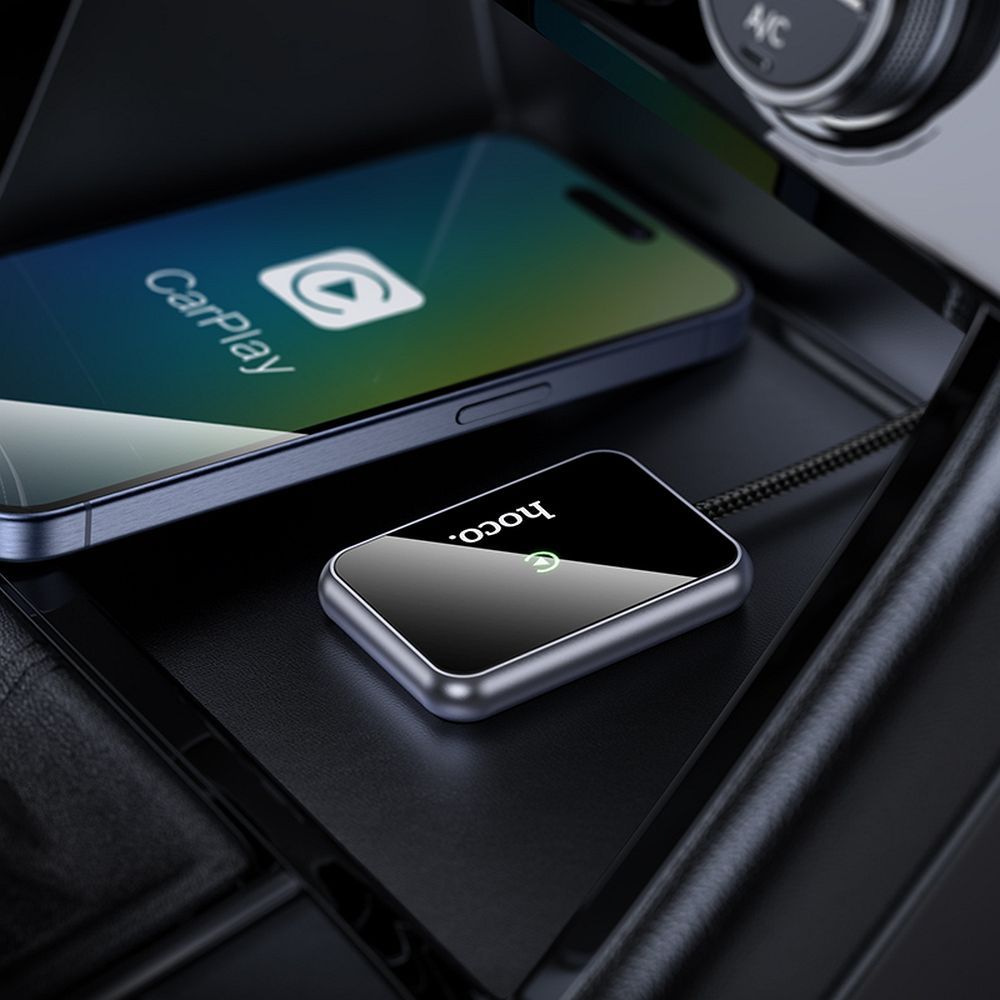 Hoco vezeték nélküli CarPlay adapter USB A / USB C HU1 fekete-5