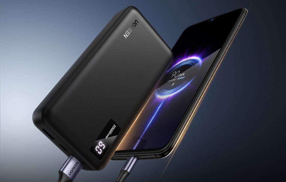 Ugreen PB312 20000mAh Powerbank, 2x USB + USB-C, 20W (Lila)-4